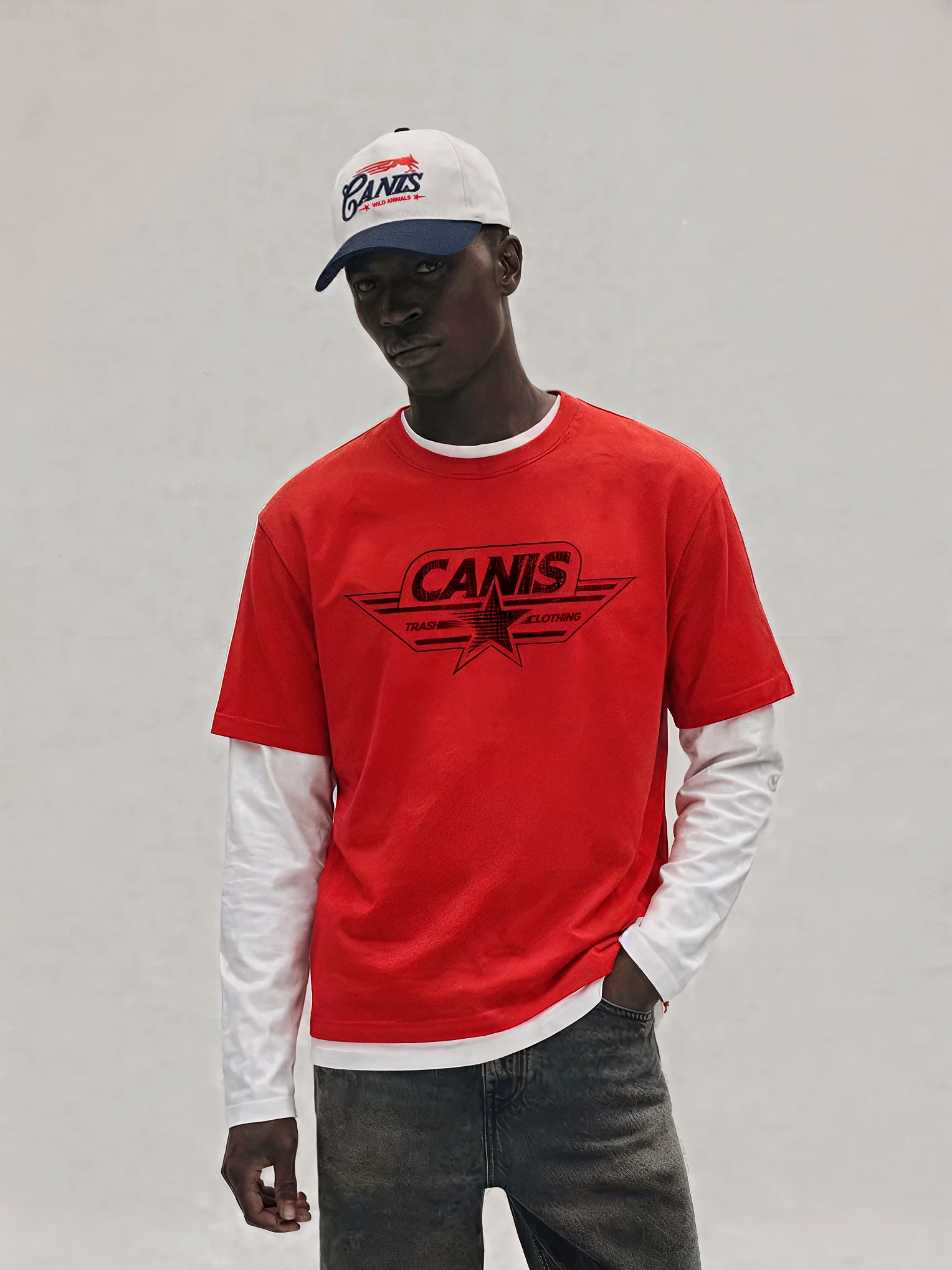 Camiseta 90s Roja + Baseball Cap